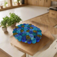 Multi Blue Candy Cut Felt Trivet