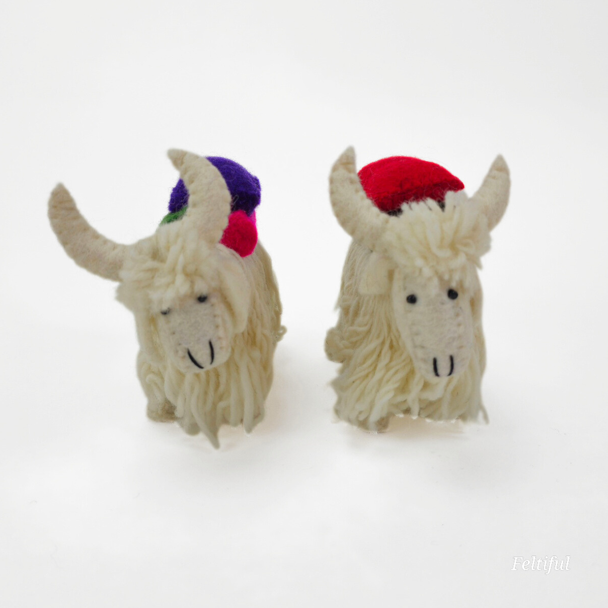 Handmade Felt Himalayan White Yak