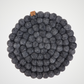 Charcoal Felted Ball Trivet-Set Of 2Pcs.
