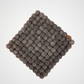 Brown Round Felted Ball Trivet