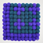 Pom Pom Felt Ball Trivet-Set Of 2Pcs.