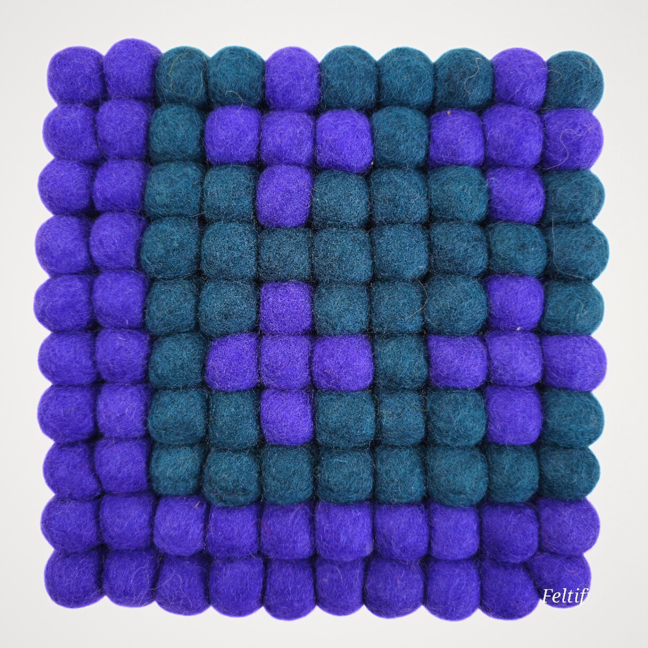Pom Pom Felt Ball Trivet-Set Of 2Pcs.