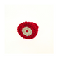 Red-White Felt Pom Pom Coaster, Set Of 2 Pieces