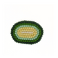 Brown-Green Felted Ball Oval Trivet