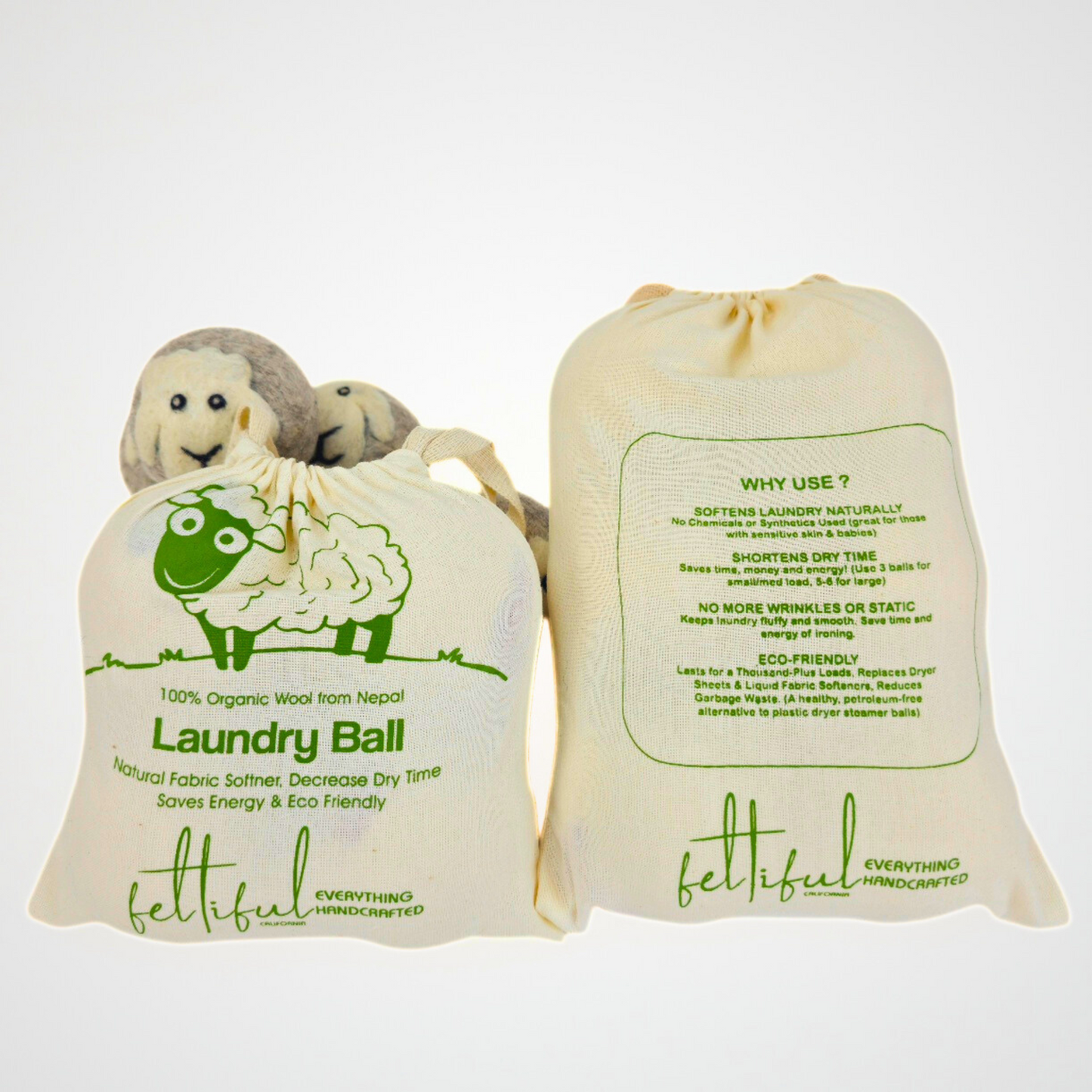 Organic Handmade Sheep Dryer Balls