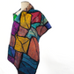 Merino Wool and Silk Felt Patches Scarf