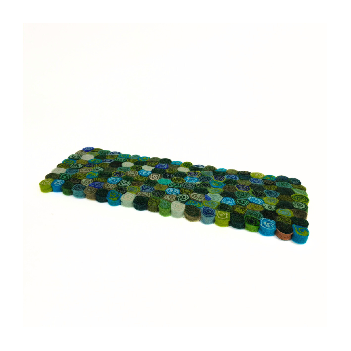 Multi-Green Candy-Cut Felt Table Runner, Protect Surfaces with Style