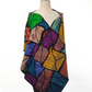 Merino Wool and Silk Felt Patches Scarf