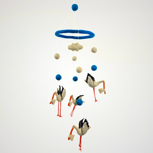 White storks Mobile Hanging