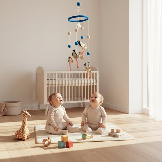 White storks Mobile Hanging