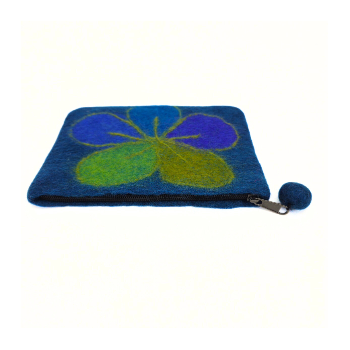 Multi Color Floppy Flower Felt Coin Purse, Mobile Purse