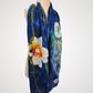 Merino Wool & Silk White Flower Felted Scarf