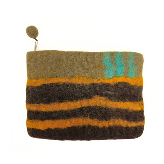 Three Line Felt Coin Purse, Mobile Purse