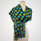 Polka Dot Black Silk & Merino Wool Felted Scarf