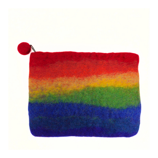 Rainbow Felt Coin Purse, Mobile Purse