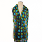 Polka Dot Black Silk & Merino Wool Felted Scarf