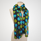 Polka Dot Black Silk & Merino Wool Felted Scarf