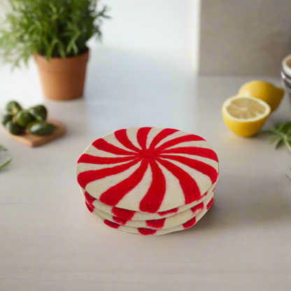 Wet Felted Swirl Trivet