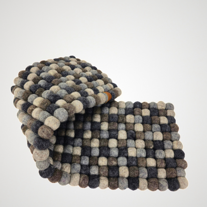 Artisan Multi Felted Ball Table Runner
