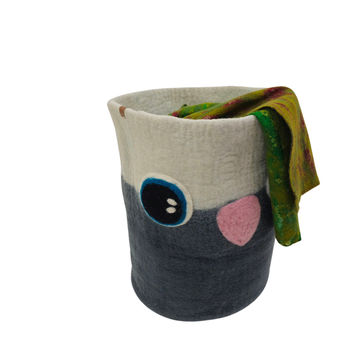 Elegant & Eco-Friendly Handmade Felt Laundry Basket