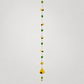 BC511 48-inch wool bee and beehive hanging with green leaves and bell on warm gray
