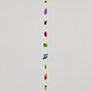 Full handmade wool owl garland with four colorful owls, green leaves and gold bell
