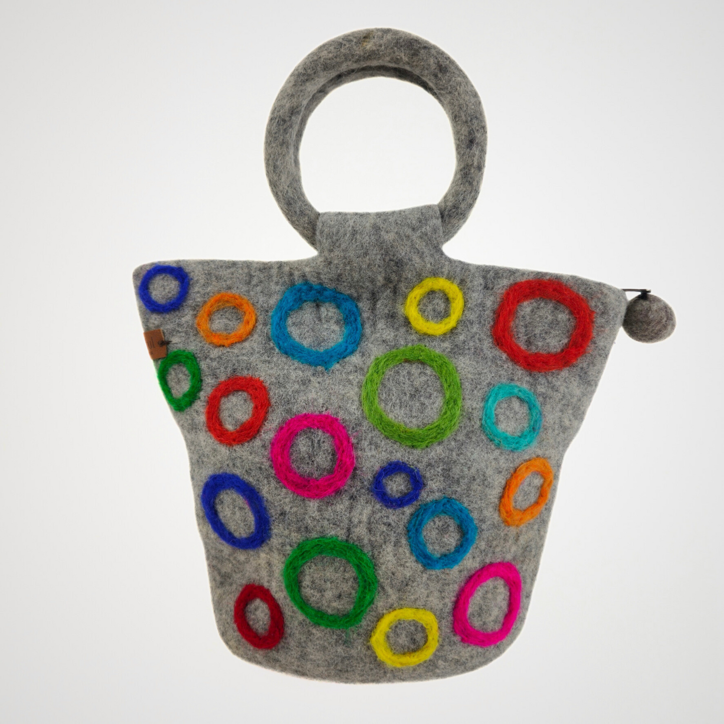 Hand Felted Woolen Polka Dotted Kids Bag