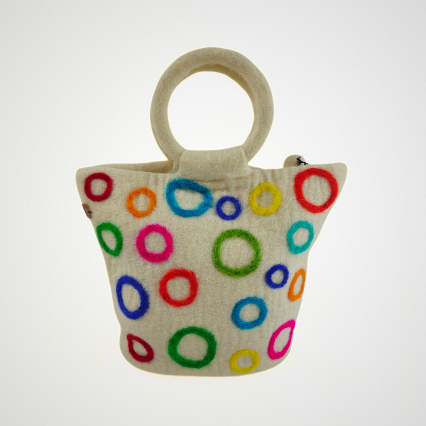 Hand Felted Woolen Polka Dotted Kids Bag