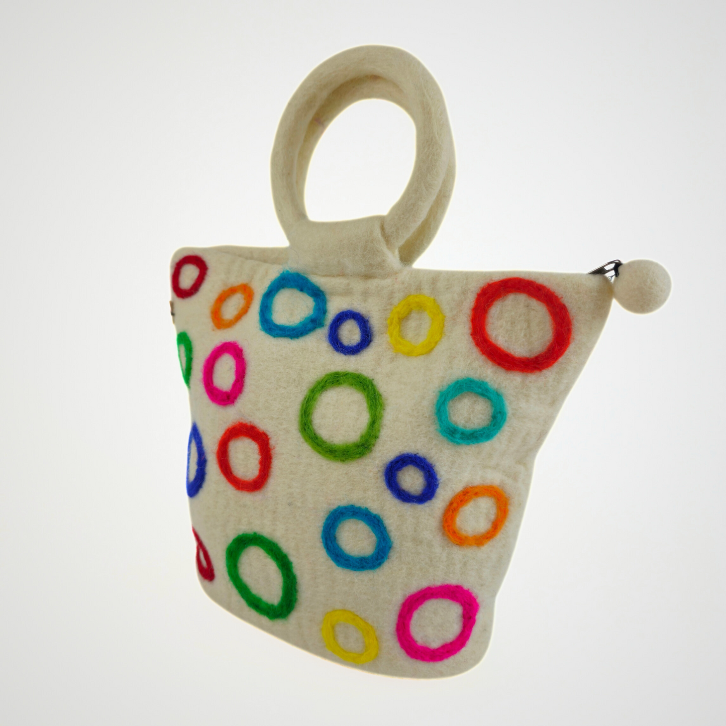 Hand Felted Woolen Polka Dotted Kids Bag