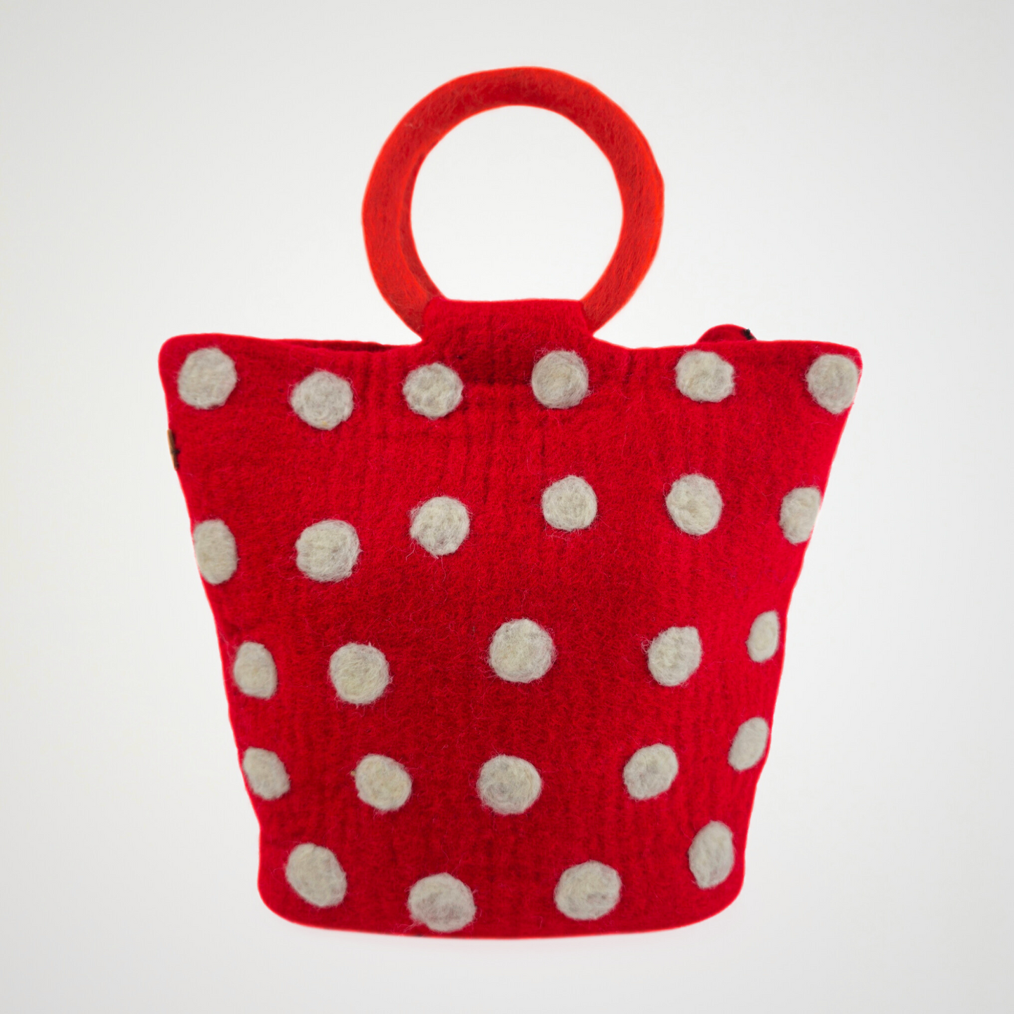 Hand Felted Woolen Polka Dotted Kids Bag