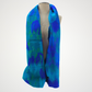 Silk & Merino Wool Felted One of Kind Blue Vintage Scarf