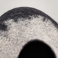 Close-up of the mottled wool arch and entrance edge
