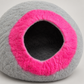 Close-up of CC107 pink felt entrance and interior.