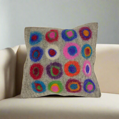 Dotted Wet Felted Cushion Cover