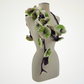 20 Flowers White-Brown Scarf, Flowers Garland or Wall Hanging