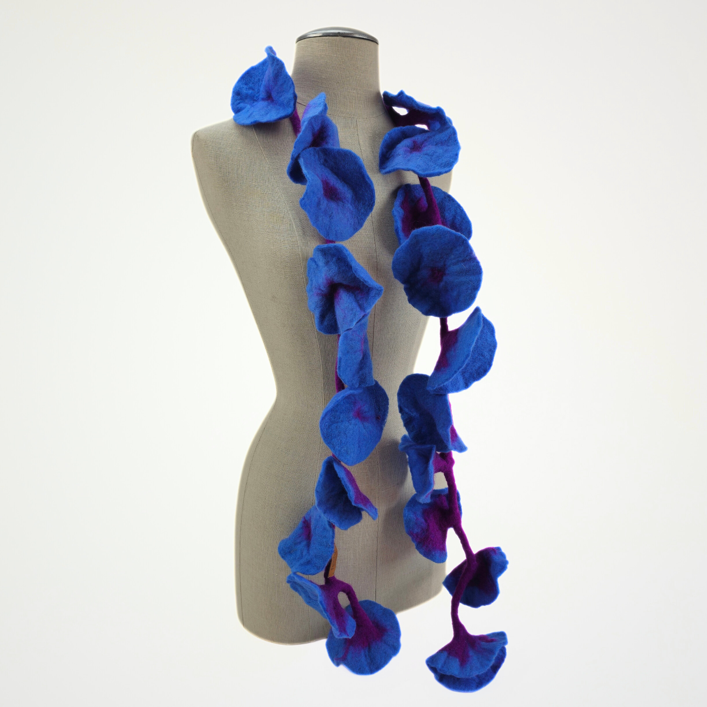 20 Flowers Blue Plum Scarf, Flowers Garland or Wall Hanging