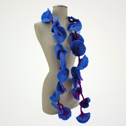 20 Flowers Blue Plum Scarf, Flowers Garland or Wall Hanging