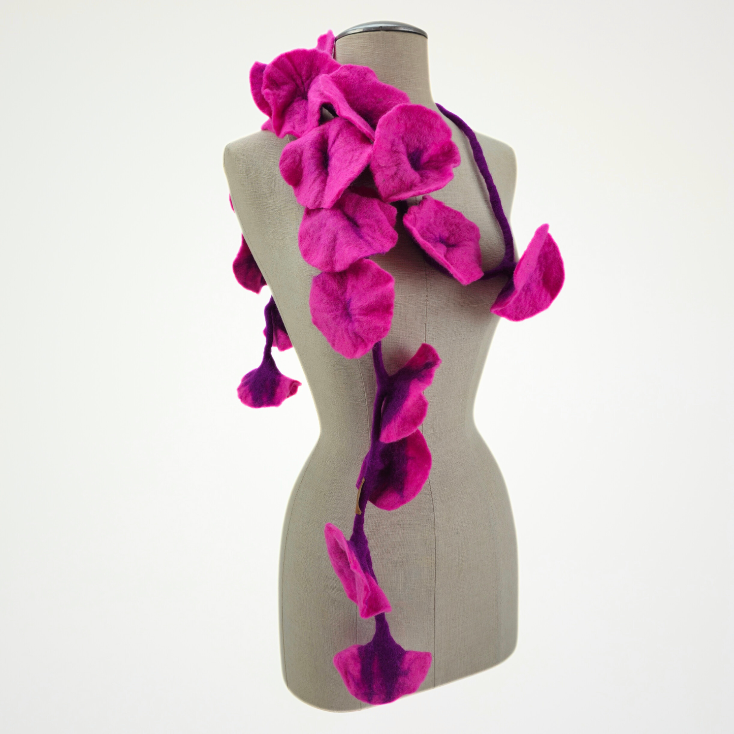 20 Flowers Pink-Plum Scarf, Flowers Garland or Wall Hanging