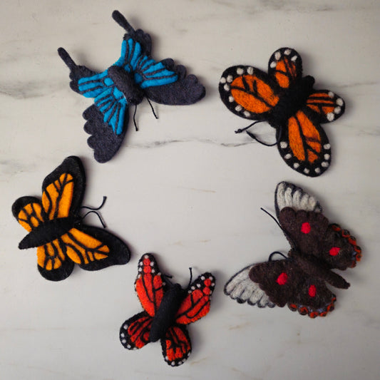 Finger Puppet Assorted Butterfly Set of 5 Pieces
