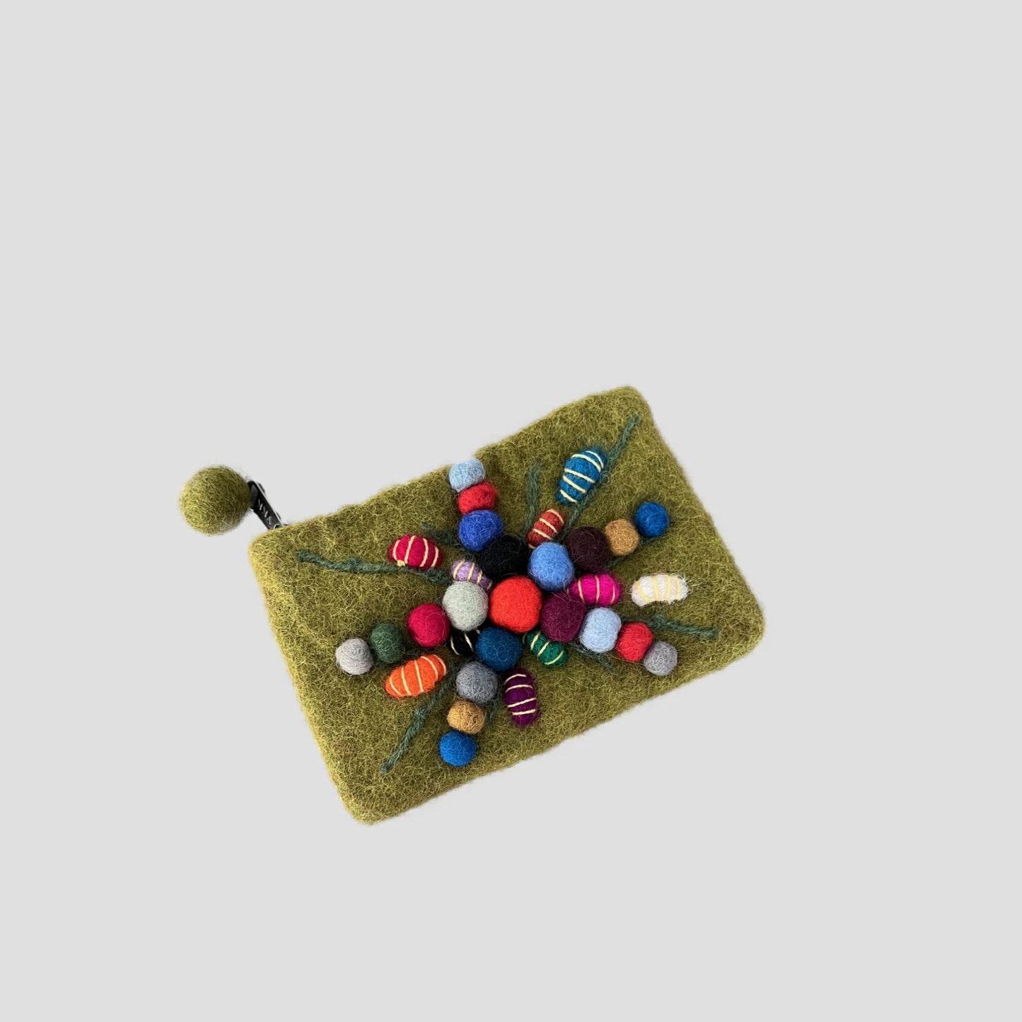 Felted Ball Coin Purse, Mobile Purse