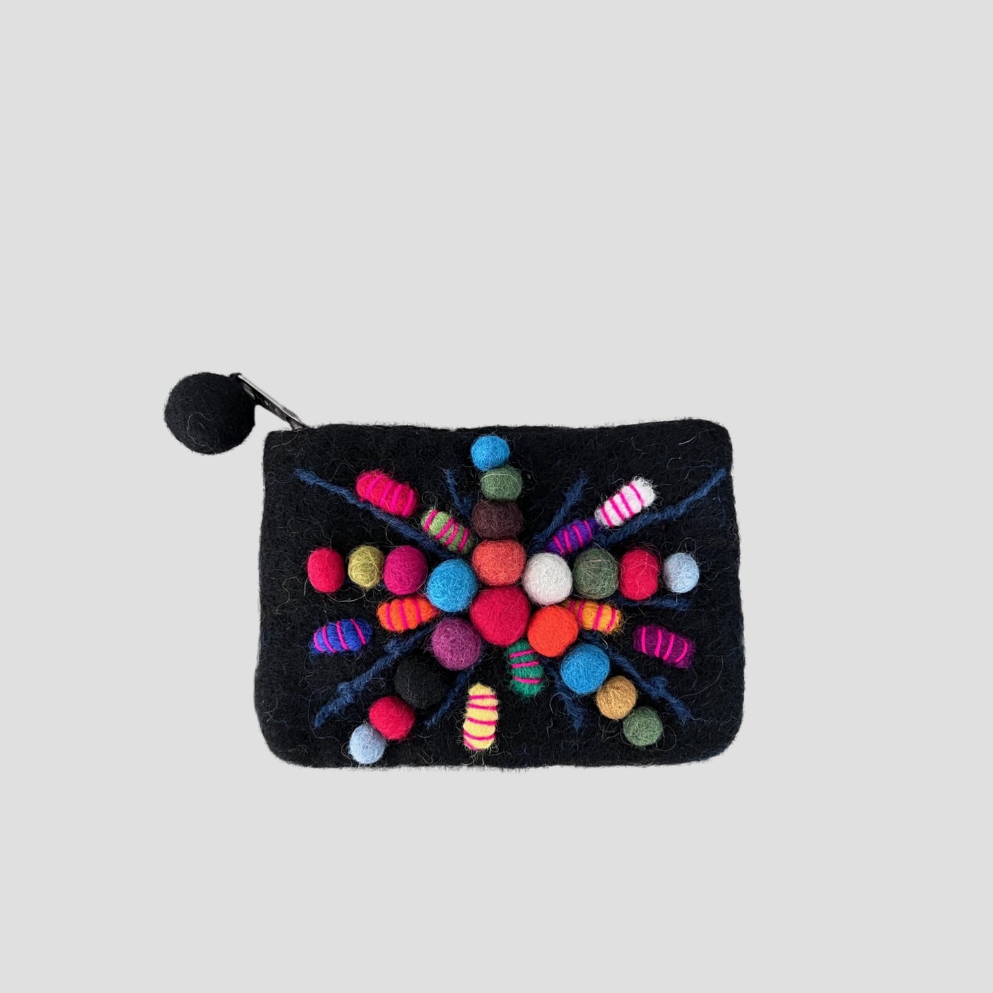 Felted Ball Coin Purse, Mobile Purse