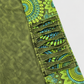 Printed side panel and slash-cut cotton detail