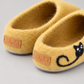 Feltiful sewn heel labels and felt interior detail