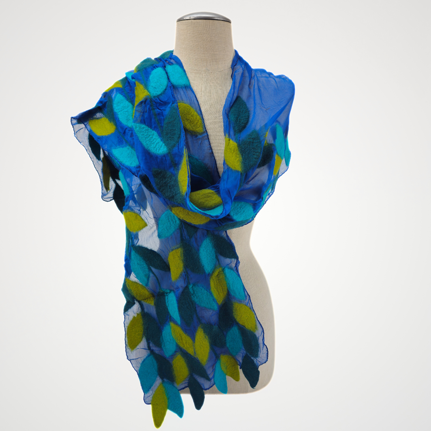 Kind Of Leaf Merino Wool & Silk Felted Scarf