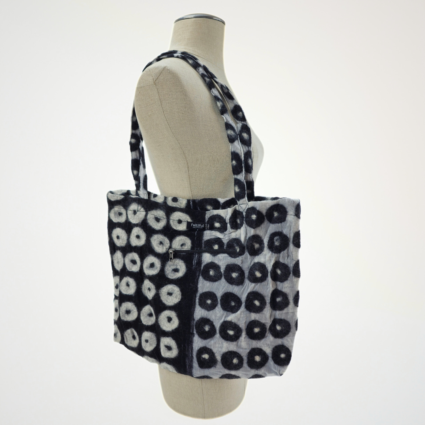 Black & White Polka Dot Tote Bag