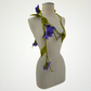 6 Purple Flowers Scarf, Flowers Garland or Wall Hanging