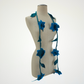 6 Blue Flowers Scarf, Flowers Garland or Wall Hanging