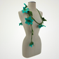 6 Blue Flowers Scarf, Flowers Garland or Wall Hanging