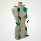 6 Turquoise Flowers Scarf, Flowers Garland or Wall Hanging
