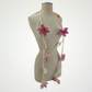 6 Pink Flowers Scarf, Flowers Garland or Wall Hanging